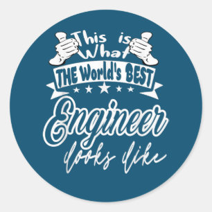 Ingenieur, das ist der beste Ingenieur der Welt. Runder Aufkleber