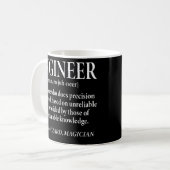 Ingenieur Definition Funny Engineering Kaffeetasse (Vorderseite Links)