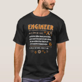 Ingenieur Definition Funny Engineering Nerdy Scien T-Shirt (Vorderseite)