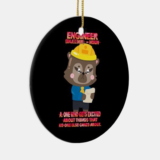Ingenieur Definition Funny Sarcasm Keramik Ornament (Rechts)