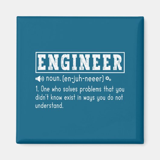 Ingenieur Definition Ingenieur Problemlöser Magnet (Vorne)