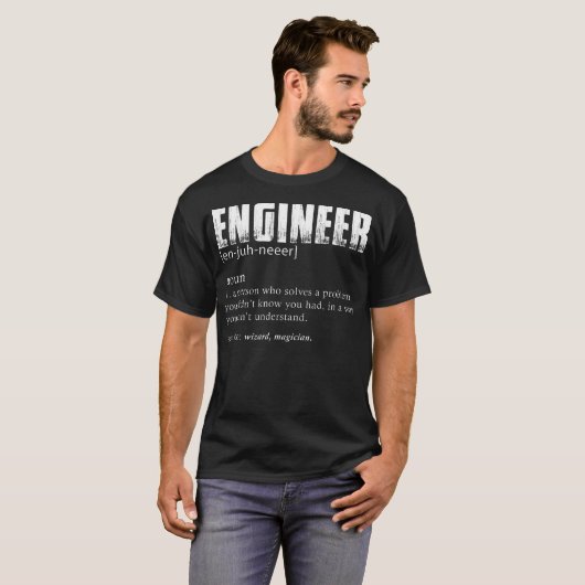 Ingenieur Definition T Shirt Funny Engineering (Vorne ganz)