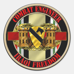 Ingenieur der Abteilung für Kavallerie, OIF Runder Aufkleber
