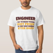 Ingenieur der Ingenieurwissenschaft versucht, die  T-Shirt (Vorderseite)