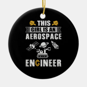 Ingenieur dieses Mädchen ist ein Raumfahrtingenie Keramik Ornament