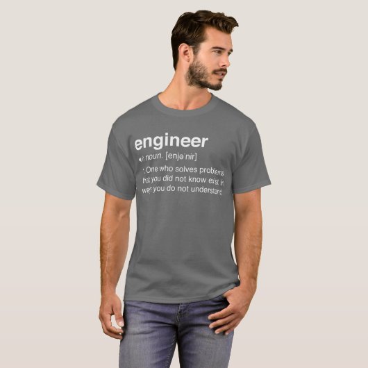 Ingenieur einer, wer Probleme löst T-Shirt (Vorne ganz)