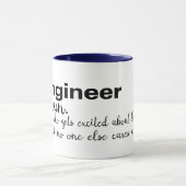 Ingenieur erhalten aufgeregtem Witz-Spaßwortspiel Tasse (Zentrum)