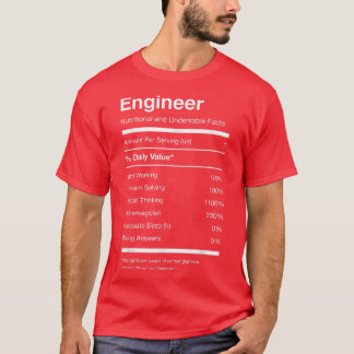 Ingenieur Ernährung Ernährung Fakten Funny T-Shirt