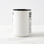 Ingenieur Ernährung Fakten Funny Brain Zweifarbige Tasse (Mittel)
