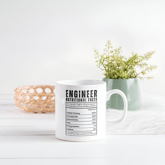 Ingenieur Ernährung Fakten Funny Brain Zweifarbige Tasse