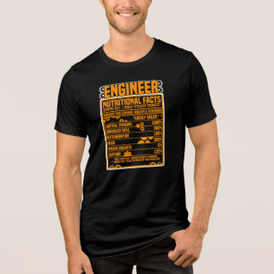 Ingenieur-Ernährungsspaß-Tatsachen Tri-Blend Shirt