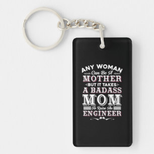 Ingenieur erschafft eine Mama, einen Ingenieur auf Schlüsselanhänger