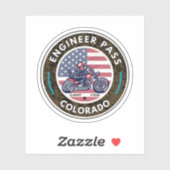 Ingenieur-Fahrrad-Reise durch die Colorda-Straße Aufkleber (Blatt)