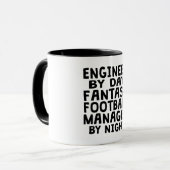 Ingenieur Fantasy Football Manager Tasse (Vorderseite Links)