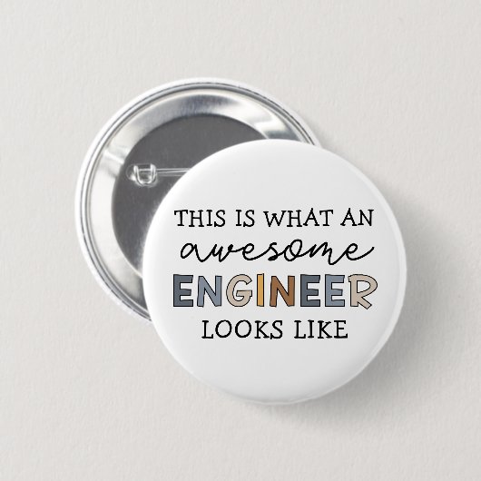 Ingenieur Funny Phantastisch Engineer | Engineerin Button (Vorne & Hinten)