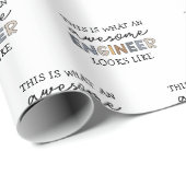 Ingenieur Funny Phantastisch Engineer | Engineerin Geschenkpapier (Rolleneckpunkt)
