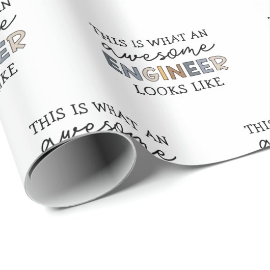 Ingenieur Funny Phantastisch Engineer | Engineerin Geschenkpapier (Rolleneckpunkt)