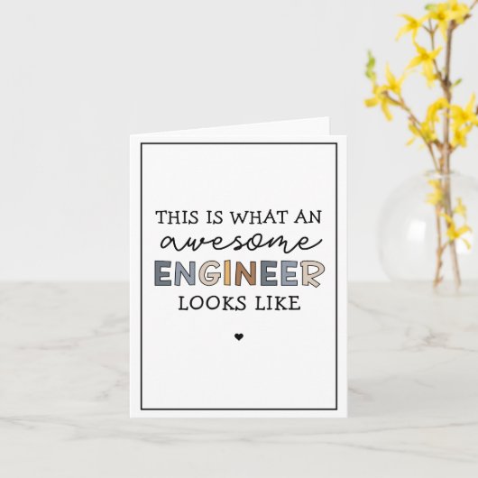 Ingenieur Funny Phantastisch Engineer | Engineerin Karte (Gelbe Blume)