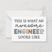 Ingenieur Funny Phantastisch Engineer | Engineerin Mitteilungskarte (Vorderseite)
