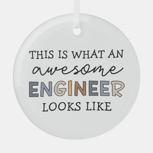 Ingenieur Funny Phantastisch Engineer | Engineerin Ornament Aus Glas (Vorderseite)