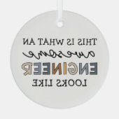 Ingenieur Funny Phantastisch Engineer | Engineerin Ornament Aus Glas (Rückseite)