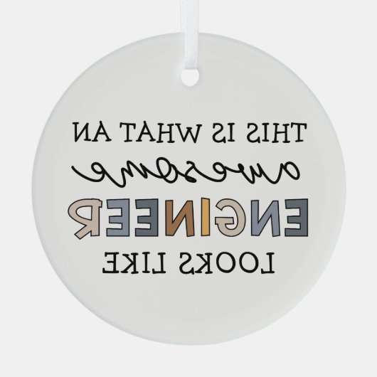 Ingenieur Funny Phantastisch Engineer | Engineerin Ornament Aus Glas (Rückseite)