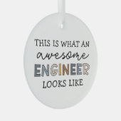 Ingenieur Funny Phantastisch Engineer | Engineerin Ornament Aus Glas (Vorderseite Rechts)
