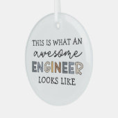 Ingenieur Funny Phantastisch Engineer | Engineerin Ornament Aus Glas (Vorderseite links)