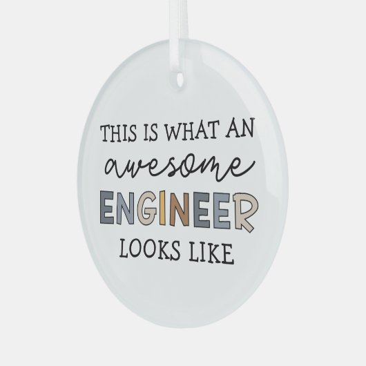 Ingenieur Funny Phantastisch Engineer | Engineerin Ornament Aus Glas (Vorderseite links)