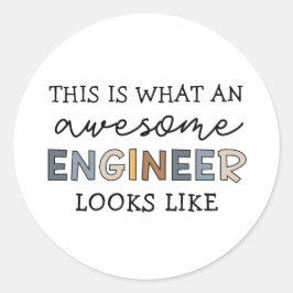 Ingenieur Funny Phantastisch Engineer | Engineerin Runder Aufkleber