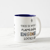 Ingenieur Funny Phantastisch Engineer | Engineerin Zweifarbige Tasse (VorderseiteRechts)