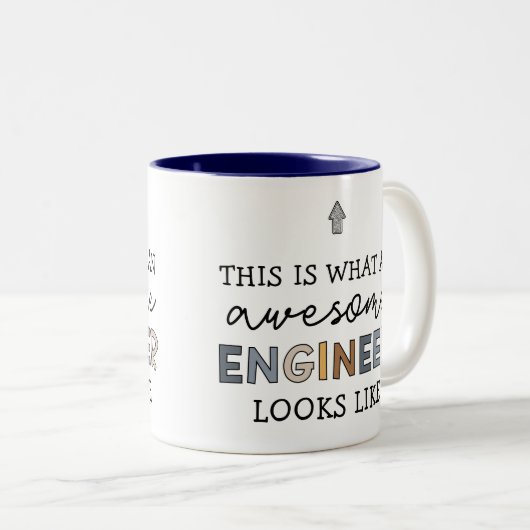 Ingenieur Funny Phantastisch Engineer | Engineerin Zweifarbige Tasse (VorderseiteRechts)