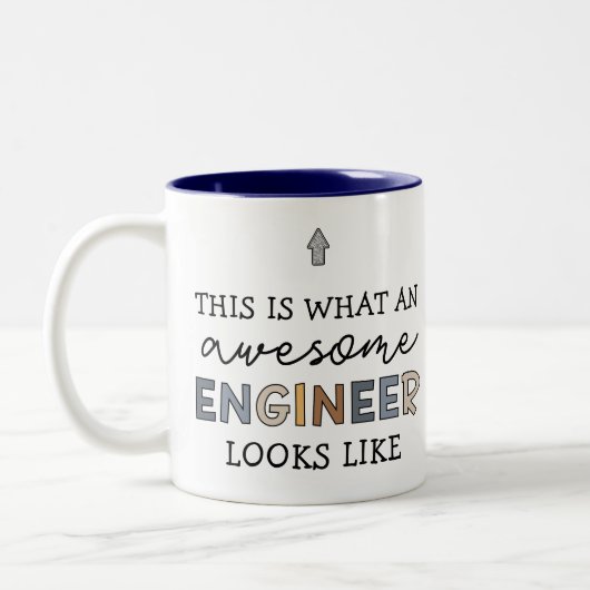 Ingenieur Funny Phantastisch Engineer | Engineerin Zweifarbige Tasse (Links)