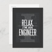 Ingenieur Funny Quote Einladung Postkarte (Vorne/Hinten)