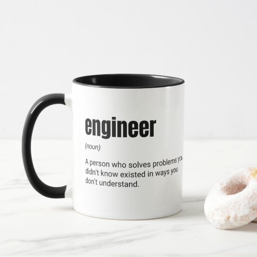 Ingenieur Funny Work Definition Tasse (Mit Donut)