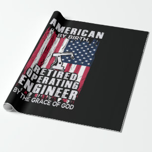 Ingenieur für amerikanisches Nachfahren Geschenkpapier