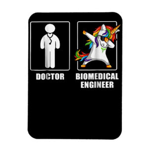 Ingenieur für Biomedizin Unicorn Dabbing Liebhaber Magnet
