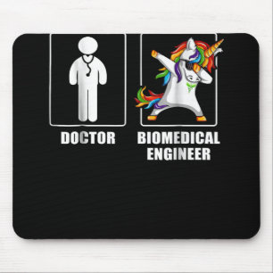Ingenieur für Biomedizin Unicorn Dabbing Liebhaber Mousepad