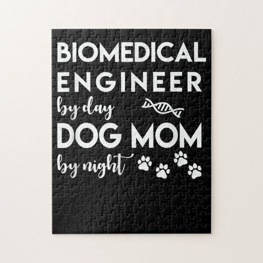 Ingenieur für biomedizinische Mama Dog Lover Bio E Puzzle (Vertikal)