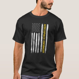 Ingenieur für Luft- und Raumfahrt, American Flag E T-Shirt