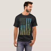 Ingenieur für Materialien der blauen Luft- und Rau T-Shirt (Vorne ganz)