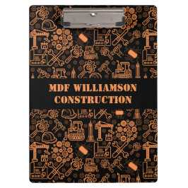 Ingenieur für Schwarz-Braun-Architektur Klemmbrett