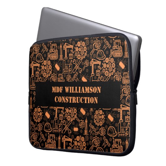Ingenieur für Schwarz-Braun-Architektur Laptopschutzhülle (Vorderseite Links)