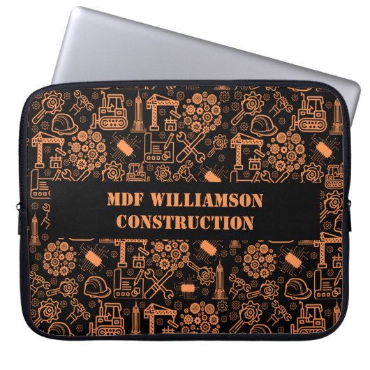 Ingenieur für Schwarz-Braun-Architektur Laptopschutzhülle (Vorderseite)