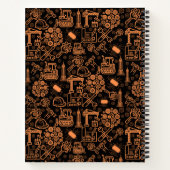 Ingenieur für Schwarz-Braun-Architektur Notizblock (Rückseite)