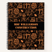 Ingenieur für Schwarz-Braun-Architektur Notizblock (Vorderseite)