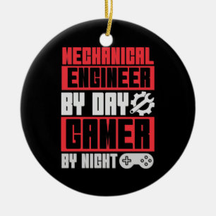 Ingenieur für Tag Gamer für Nacht Keramik Ornament