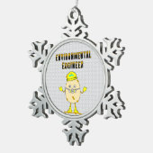 Ingenieur für Umwelttechnik Schneeflocken Zinn-Ornament (Rechts)