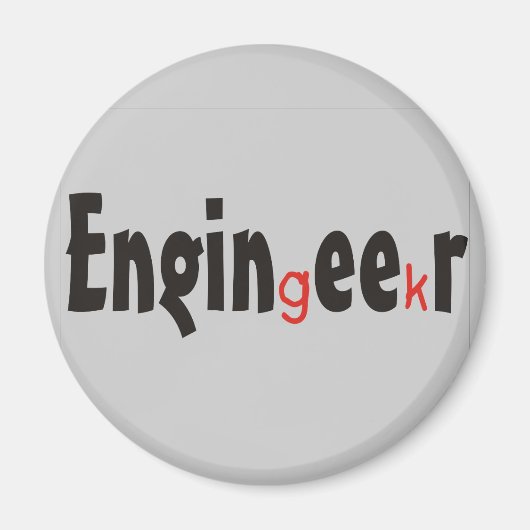 Ingenieur "Geek" lustige Geschenke Magnet (Vorne)