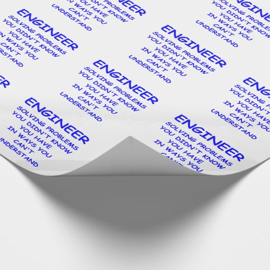 Ingenieur Geschenkpapier (Ecke)